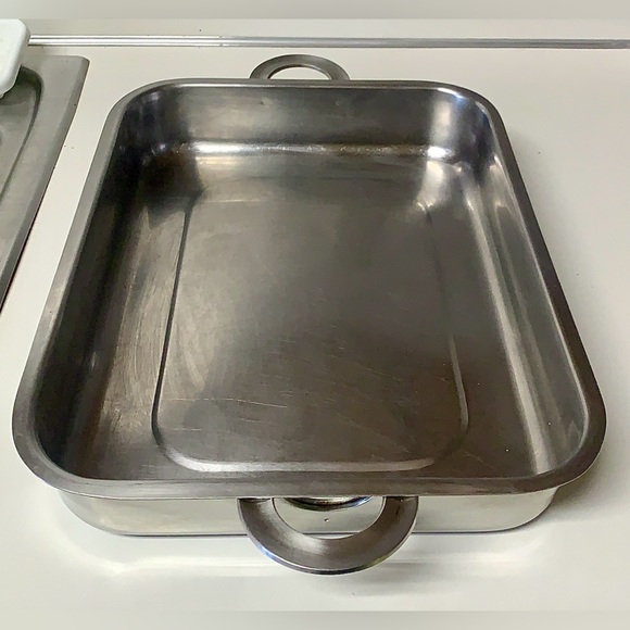 Vtg DANSK INTERNATIONAL Korea Handled Rectangular Stainless Steel Roasting Pan - Picture 2 of 16